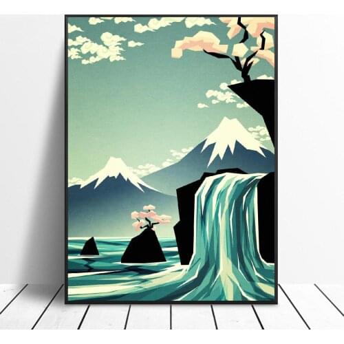 Waterfall blossom dream Canvas Painting Wall Art Pictures Prints Home Decor Wall Poster Decoration For Living Room