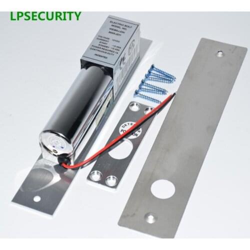 LPSECURITY DC 12V Heavy duty Fail Safe 2-Lines low temperature Electric Drop Bolt Lock for Door Access Control