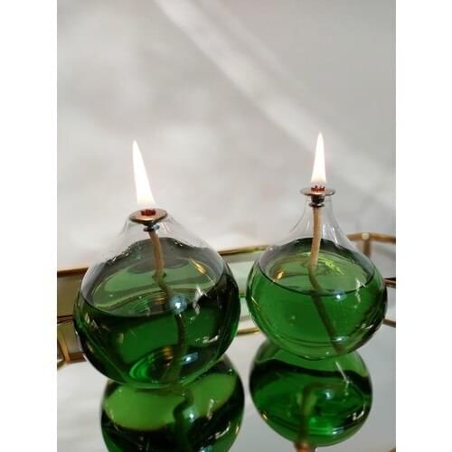 Viyale Store Drop Model Glass Oil Lamp Dual Set