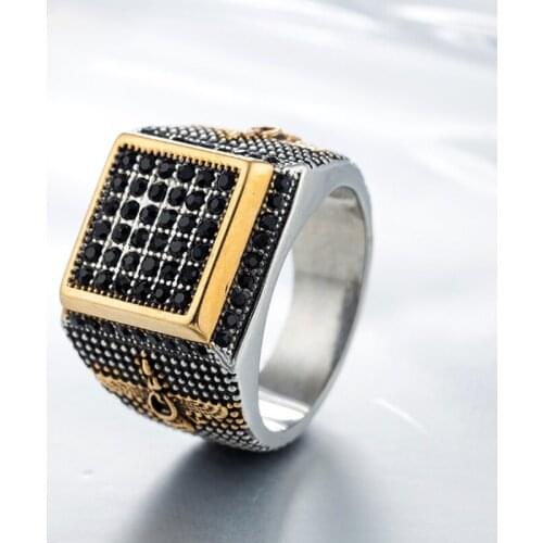 2020 New Ahura Mazda Religion Pandent Statement rings male Zoroastrianism Iranian Cuture Persian Empire stone ring for Men