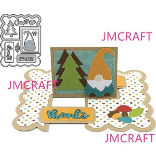 JMCRAFT New Christmas Old Man Metal Cutting Dies DIY Scrapbook Handmade Paper Craft Merry Christmas Metal Steel Template Dies