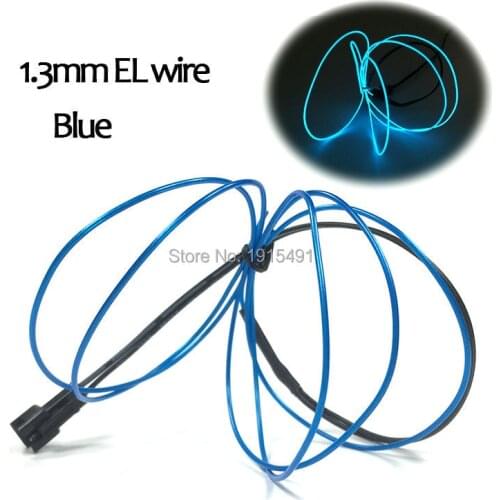 New glowing 1.3mm EL Wire Flexible LED Neon Holiday Light Glowing tape Strip,For FestivalDecoration Powered By DC-5V USB Driver