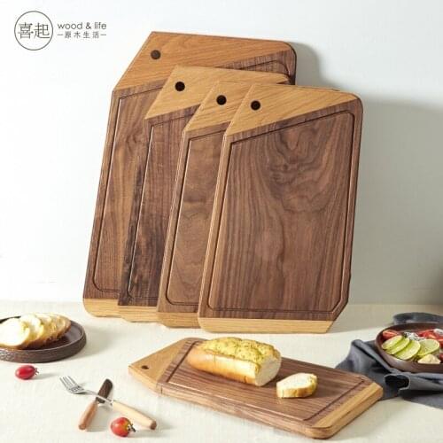 Walnut wood tray wood fruit board cutting board creative tray wood plate steak plate chopped vegetable board