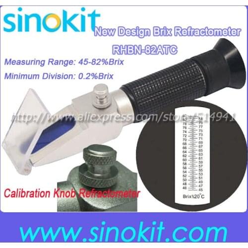 Promotional New Design Calibration knob 28-62%Brix refractometer RHBN-82ATC