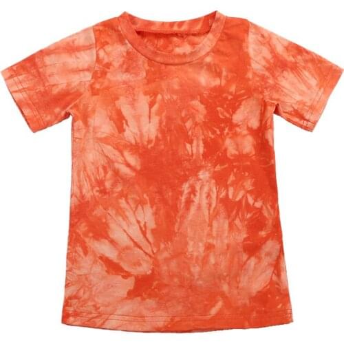 2020 Merk Baby Boy Tie-Dye Gedrukt Ronde Hals Kleding1-5Y Zomer Korte Mouw Print T Shirts Tops