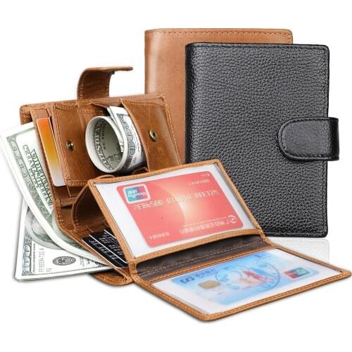 Luxury Designer Mens Short Wallets Men Hasp Vintage Male Purse Coin Pouch Multi-functional Cards Wallet