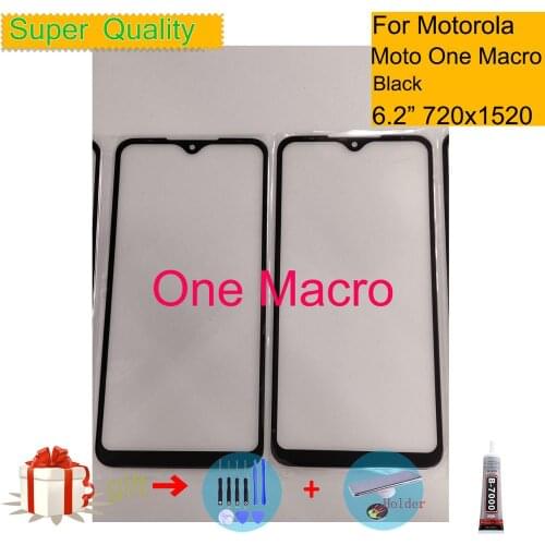 Replacement 6.2" For Motorola Moto One Macro Touch Screen Front Outer Glass Panel Lens For Moto One Macro LCD Front Replace