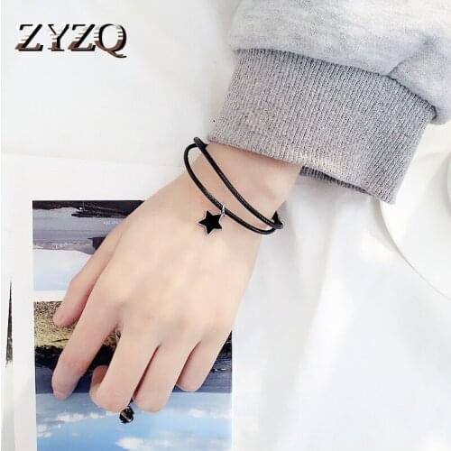 ZYZQ Romantic Modern Fashion Accessories Sweety Korean Stylish Women Accessories Bracelets With Star Shaped Pendant Wholesale