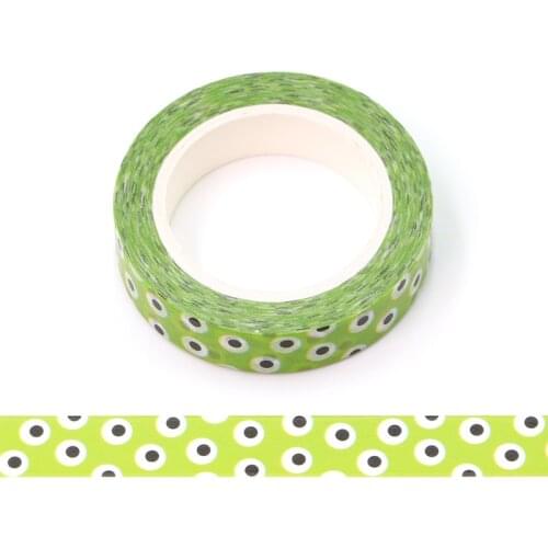 NEW 1PC 10MM*10M Halloween Green Dots Decorative Washi Tape Wholesale Masking Tape Stationery washi tape stickers