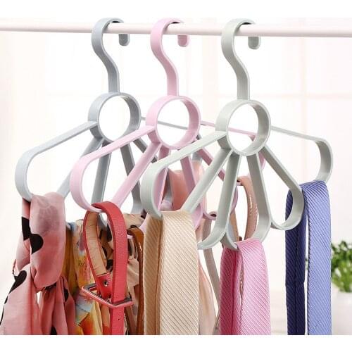 1 Pcs Plastic Scarf Ties Belt Organizer Storage Household Clothes Drying Racks Cabinet Hanger