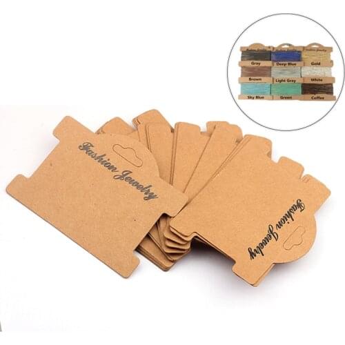 10pcs/lot Retro Brown Necklace Card Jewelry Bracelet Necklace Display Earring Favor Marking Garment Prices Label Tags