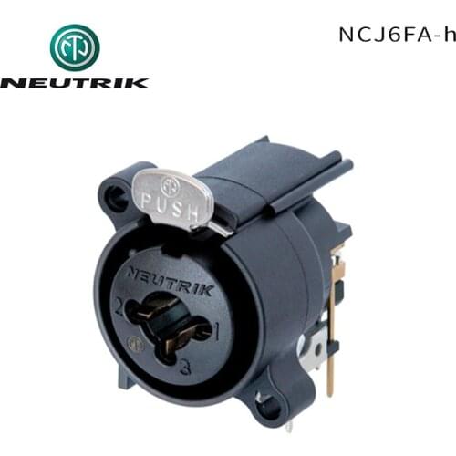 NEUTRIK NCJ6FA-H 3 pole XLR female receptacle with (6.35mm)1/4" TRS stereo jack, horizontal PCB mount 2in1