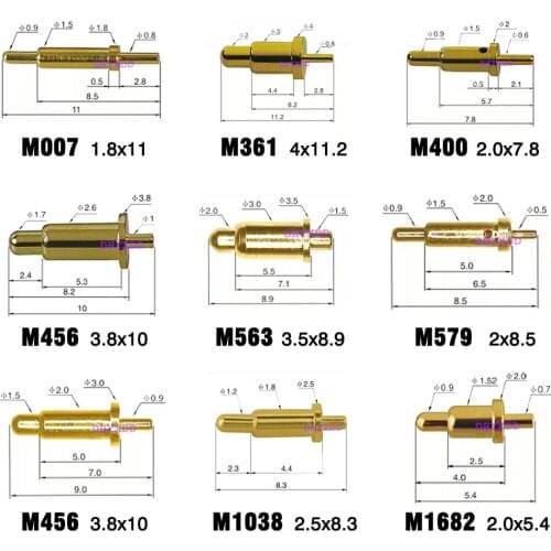 5X High Current Spring Loaded Pogo Pin Connector 1A 1.5A 2A 5A High Power Heavy Current Battery Connector POGOPIN Header Charge