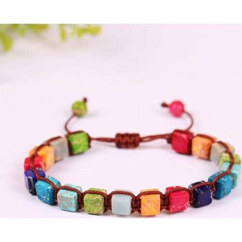 7 Chakra Healing Bracelet Yoga Bracelet Reiki Jewelry Bracelet Handmade Adjustable Beaded Natural Stone Bracelet