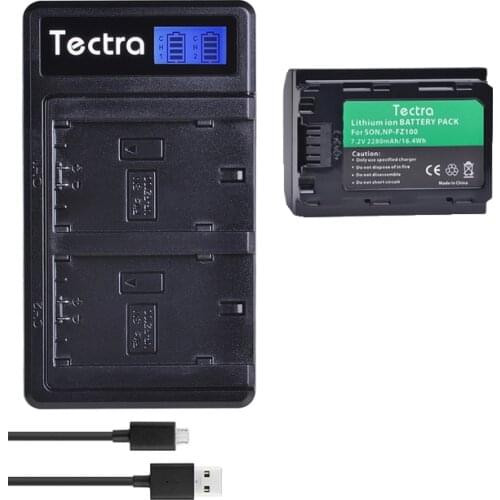 1PC NP-FZ100 NPFZ100 NP FZ100 Camera Battery for Sony Alpha 9 A9 9R A9R 9S A9S A7RIII A7R3 7RM3 A7m3 BC-QZ1+LCD Dual Charger