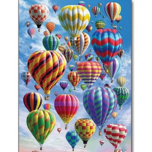 Full Square drill 5D DIY Diamond embroidery Flying hot air balloon Diamond Painting Cross Stitch Rhinestone Mosaic decor