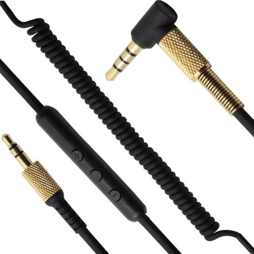 Audio Cable for Marshall Major II Monitor Headphone Cord with Remote Microphone Volume Control for Samsung Xiaomi Huawei