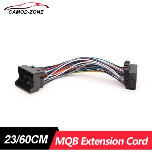 MQB Plug Extension Cable 23cm 60cm Cars Auto Quadlock to MIB MQB Adapter Aux Plug Cable for VW MFD3 RNS RCD