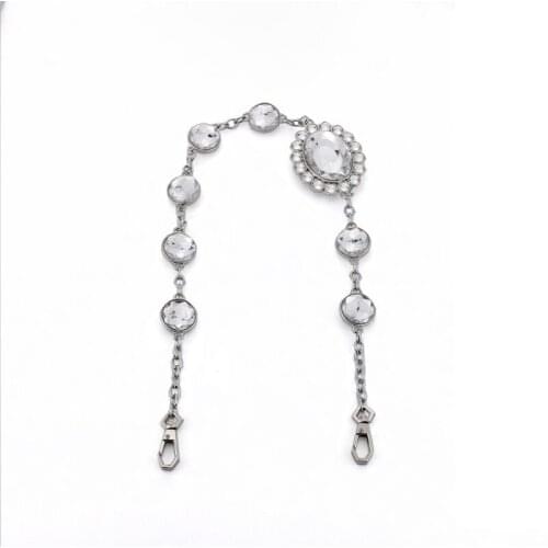 BAMADER Rhinestone Crystal Chain Bag Strap Apply to Folds Woman Bags Handmade Paste Diamond Handbags Shoulder Strap Accessories