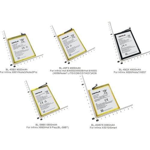 BL-45BX BL-49FX BL-49GX BL-58BX BL-AW878 Battery For Infinix X601 Note 3 7 Play Pro Hot 8 9 X650 X655 Lite X690 X657 X5010 Smart