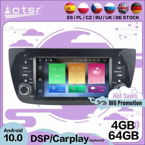 Carplay Multimedia Stereo Android 10.0 Player For FIAT DOBLO 2010 2011 2012 2013 2014 2015 GPS BT Audio Radio Receiver Head Unit