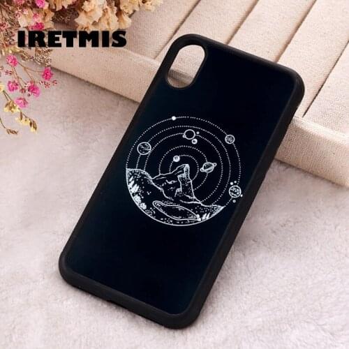 Iretmis 5 5S SE 2020 Phone Cover Case for iPhone 6 6S 7 8 Plus X Xs XR 11 12 Mini Pro Max Rubber Silicone Planet Print