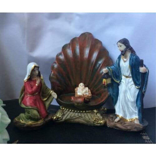 Our Lady of the Child Jesus Christmas manger as Holy Family decorative gift ornaments car jesus christ statues jesus decor
