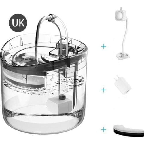 1.8L Pet Water Dispenser With Faucet Transparent Filter Quiet Automatic Pet Drinking Fountain For Cats Dogs With Sensor Kit