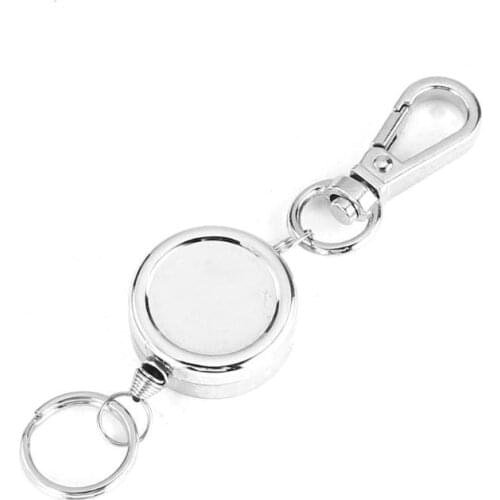 EDC Outdoor Steel Survival Rope Burglar Keychain Tactical Retractable Key Chain Camping Key Ring