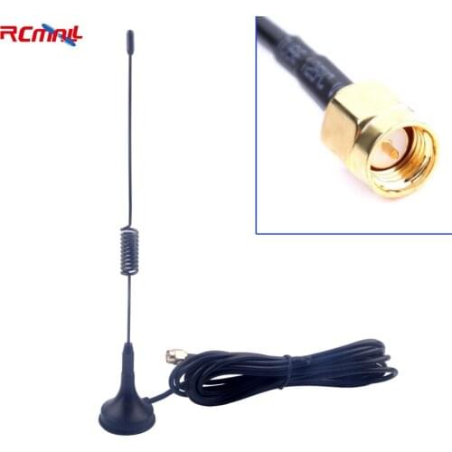 RCmall GSM Antenna 900-1800MHz Dual Band Mobile Signal Booster Outdoor Suction Cup Antennas 3M Meters SMA Connector Male FZ2428A