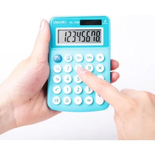 1 Piece Deli 1209 Calculator Mini Calculators Office Small Business portable calculator