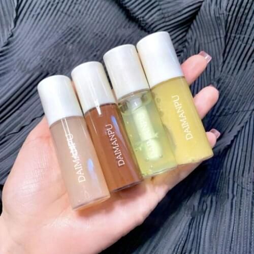 Cute Fruit Lip Oil Clear Moisturizing Lip Gloss Crystal Lipstick Lasting Nourishing Lip Plump Fades Lip Lines Anti-drying TSLM2