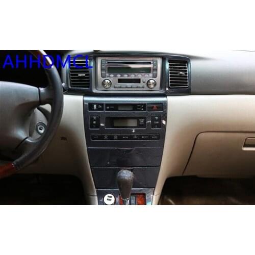 Car Interior Mouldings Modification Decorative Trim Frame Interior Sequins Carbon Fiber Color For Corolla IX EX 2000 2001 - 2006