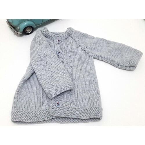 Pafuli El Örgüsü Saçörgülü Hırka (0-1 yaş)