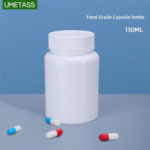 UMETASS 150ML Plastic Medicine Bottle Portable Pill Storage Organizer Container for Pills Vitamin Fish Oil Supplements 50PCS/lot
