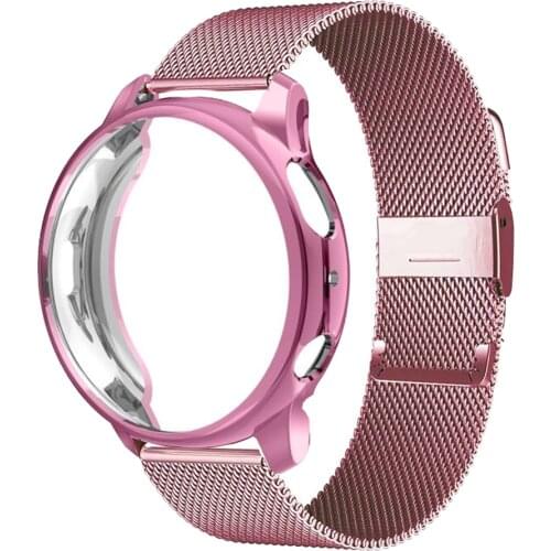 Watch Strap Galaxy Active 2 Case Band For Samsung Galaxy Watch Active 2 40mm 44mm Bracelet Protector Case Film Metal Wrist Strap