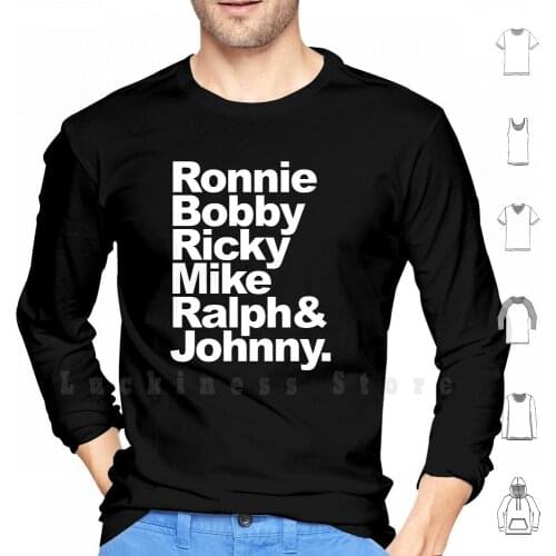 Ronnie , Bobby , Ricky , Mike , Ralph & Johnny 80s Shirt Hoodies Long Sleeve New Edition Ronnie Bobby Ricky
