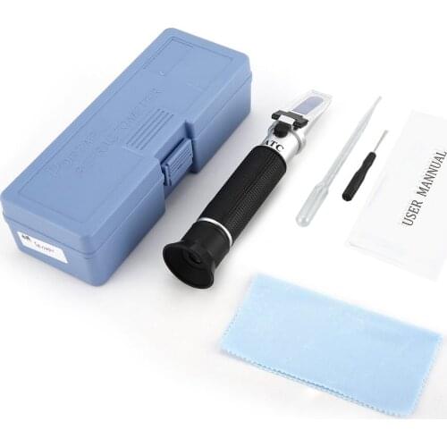 Handheld Refractometer 0-80% Optical Alcohol Liquor and Spirits Wiskey Vodka Content Meter Mini ATC Measuring Tester