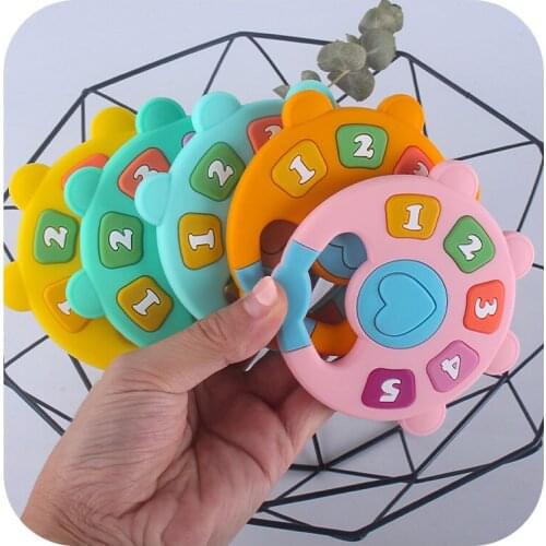New Baby Chew Toy Silicone Bead Infant Teether Food Grade Baby Teething Necklace Rodents DIY Pacifier Clip/Chain Accesories