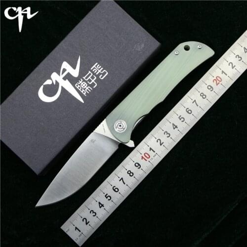 CH3001-G10 Flipper folding knife D2 Blade ball bearings G10 steel handle outdoor camping hunting fruit pocket knives EDC tools