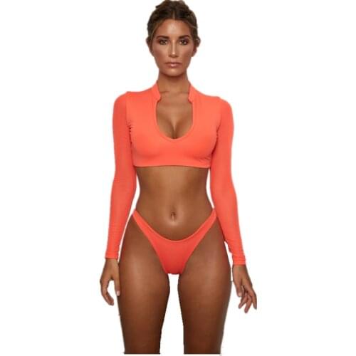 Sexy Bikini 2021 Solid Color Swimsuit Womens Swimwear Womens Mini Thong Bikini Set Swimwear Swimwear Beachwear SwimwearBikin
