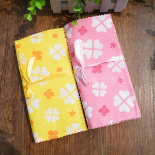 Knitting Bag 14 Slots Pink Crochet Hook Holder Knitting Case Flower Knitting Fabric Crafts Non Woven Sewing Accessories