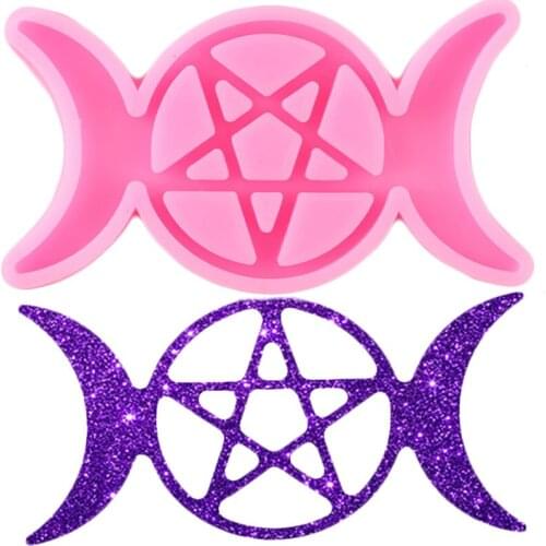 Super Shiny Star Moon Silicone Resin Molds Craft Keychain Epoxy Molds DIY Polymer Clay Jewelry Making Pendant Necklace Moulds