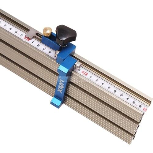 80/100cm Track 75mm height Miter T-track Stop Sliding Brackets T-Slot Limiter Aluminium Profile Woodworking workbench DIY tools