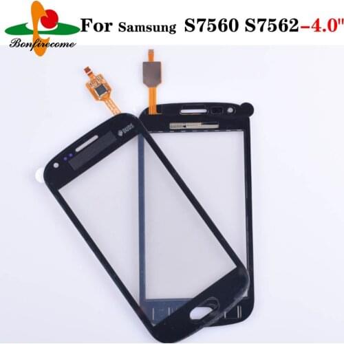 10Pcs\lot For Samsung Galaxy Trend Duos S7562 S7560 GT-S7562 GT-S7560 Touch Screen Digitizer Sensor Front Glass Lens Replacement