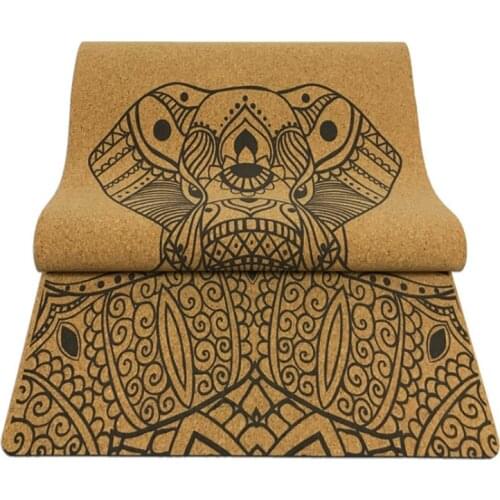 3.5mm Comfortable cork yoga mat exercise fitness mat healthy and durable fitness rubber mat