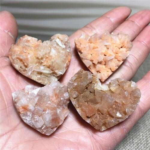 Natural Red Apophyllite Quartz Crystal Home Furnishing Wedding Decoration Stone Globe Reiki Masters Heart