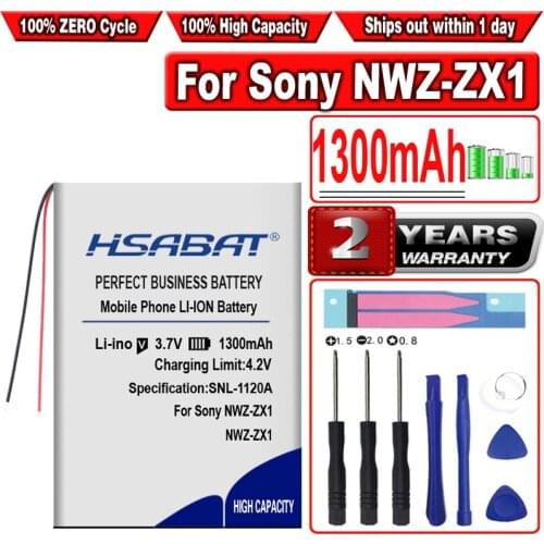 HSABAT 1300mAh Battery for Sony NWZ-ZX1, Walkman NWZ-ZX1
