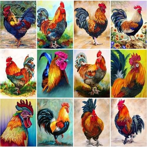 5D Diy Diamond Painting Animal Chicken Embroidery Crossing Childrens Gift Poultry Mosaic Art Cross Stitch Home Decoration
