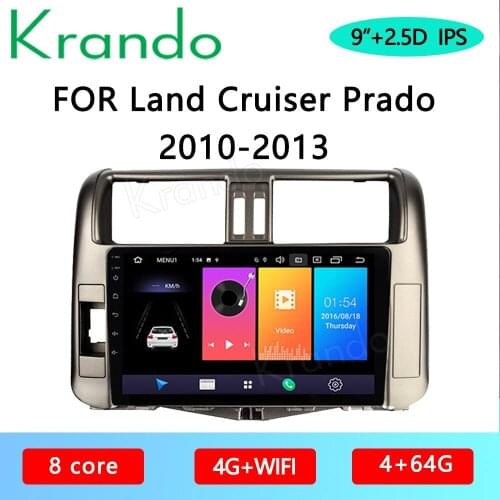 Krando Android 10.0 9" for Toyota Land Cruiser Prado 150 2010-2013 car radio player gps navigation multimedia system